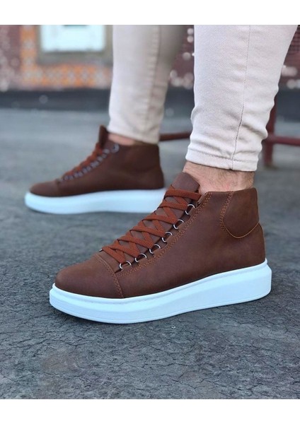 Wagoon WG032 Taba Bağcıklı Sneakers Yarım Bilek Bot