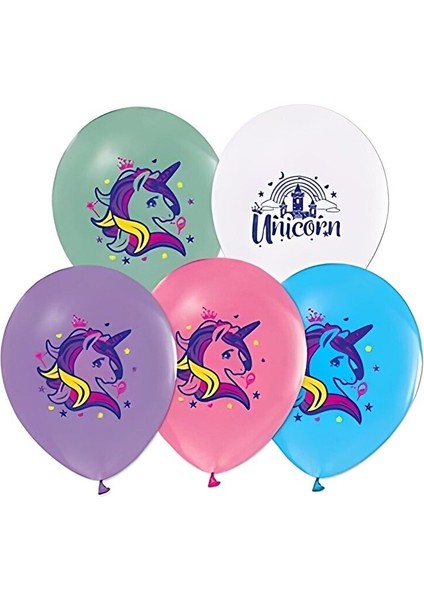 Unıcorn Baskılı 12" Pastel Balon
