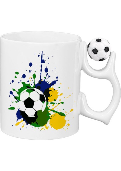 Futbol Toplu Porselen Beyaz Kupa Bardak - Kutulu fiyatları