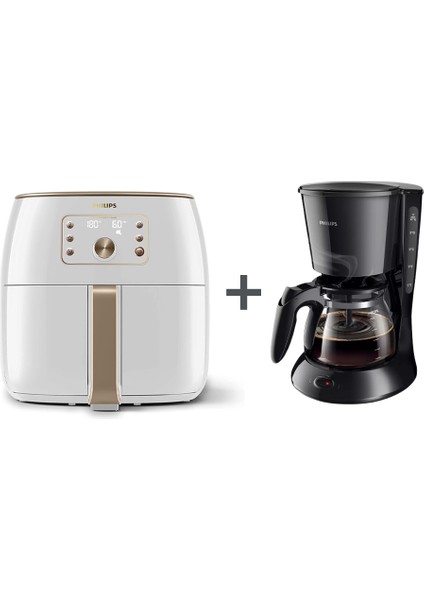 Airfryer Xxl 7.3 L 1.4 kg Akıllı Sıcak Hava Fritözü +Filtre Kahve Makinesi