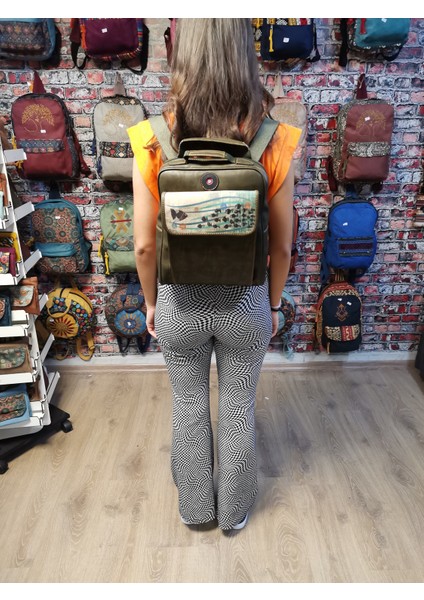 Balık Desenli Bohem Unisex Sırt Çantası