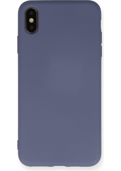 Iphone Xs Max Kılıf Nano Içi Kadife Silikon - Gri Nrmsa