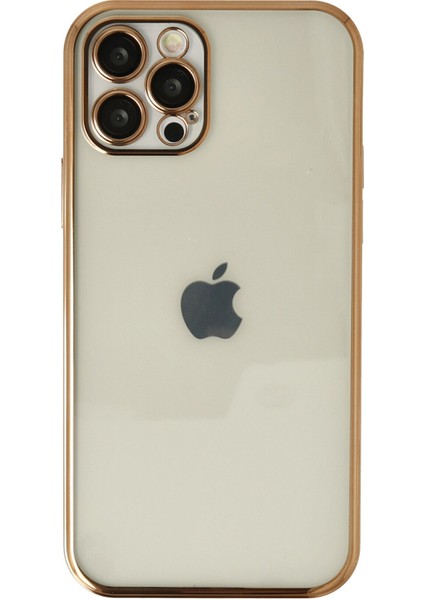Iphone 12 Pro Kılıf Razer Lensli Silikon - Gold