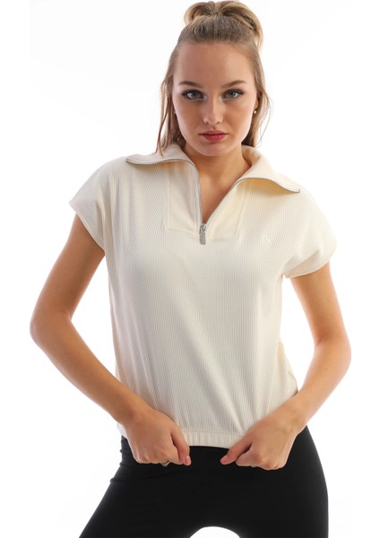 Bej Dik Yaka Kaşkorse Kadın Tişört fiyatları