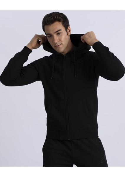 Logo Jackus Slim 2 Erkek Siyah Fermuarlı Eşofman Üst fiyatları