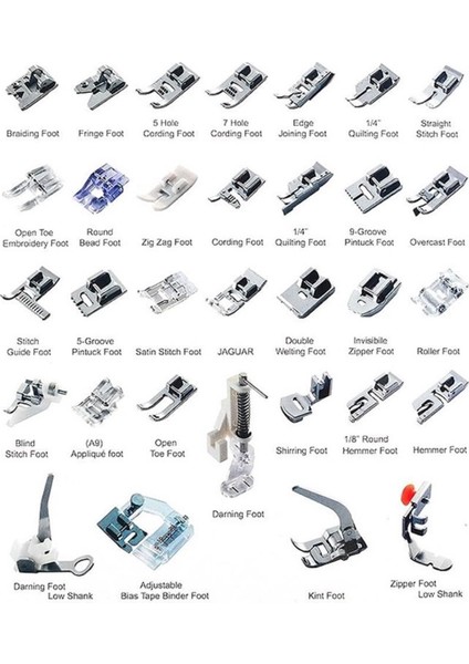 Ev Tipi Aile Dikiş Makinesi Ayak Seti / Gt-32 modelleri