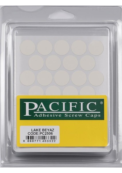 Pvc Yapışkan Tapa 18MM 1plk=32 Ad Lake Beyaz