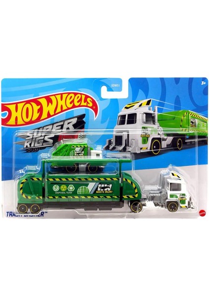 Orjinal Hot Wheels Taşıyıcı Tırlar Trash Basher HDT07 Orjinal Hot Wheels Taşıyıcı Tır ve Araba