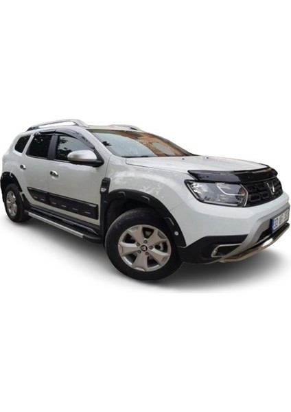 Mavi Tuning Dacia Duster Kapı Koruma ve Çamurluk Kaplaması 2018-2020 Dodik Damalı 12 Parça Set Full Abs Plastik