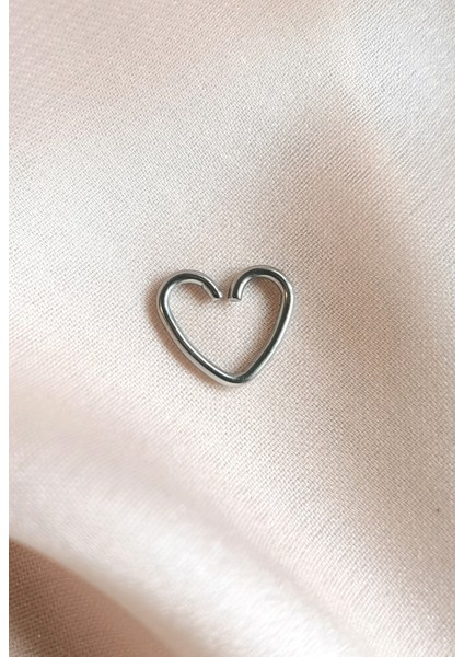 Cerrahi Çelik Kalp Piercing/ Kalınlık 1,2 mm - 1 Adet