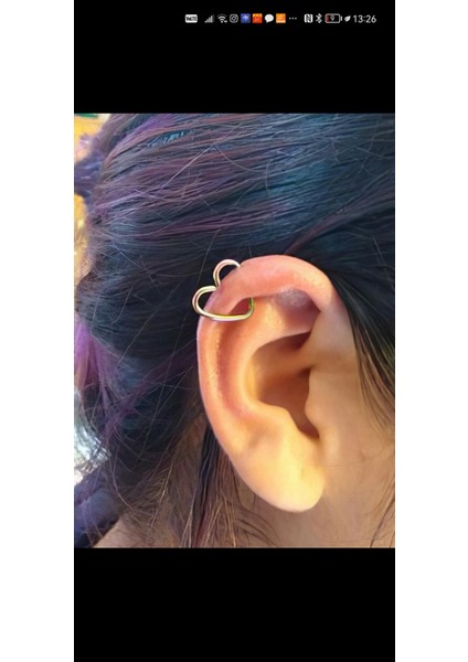 Cerrahi Çelik Kalp Piercing/ Kalınlık 1,2 mm - 1 Adet