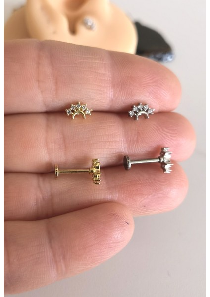 Cerrahi Çelik Barlı Çıtı Pıtı Piercing - 1 Adet