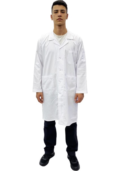Uzun Doktor Öğretmen Eczacı Beyaz Önlük