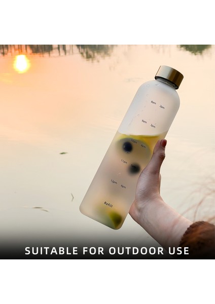 Estetik Su Şişesi Zaman Işaretleyici Sızdırmaz Yeniden Kullanılabilir Bpa Içermez (Yurt Dışından) fırsatları