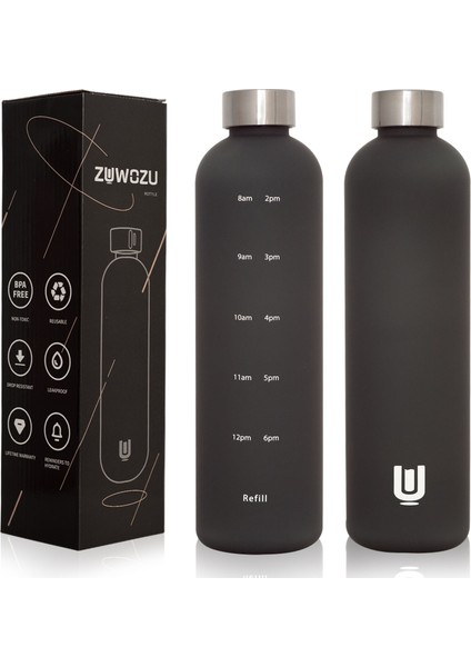 Estetik Su Şişesi Zaman Işaretleyici Sızdırmaz Yeniden Kullanılabilir Bpa Içermez (Yurt Dışından)