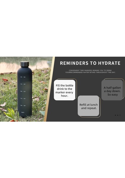 Estetik Su Şişesi Zaman Işaretleyici Sızdırmaz Yeniden Kullanılabilir Bpa Içermez (Yurt Dışından) indirimleri