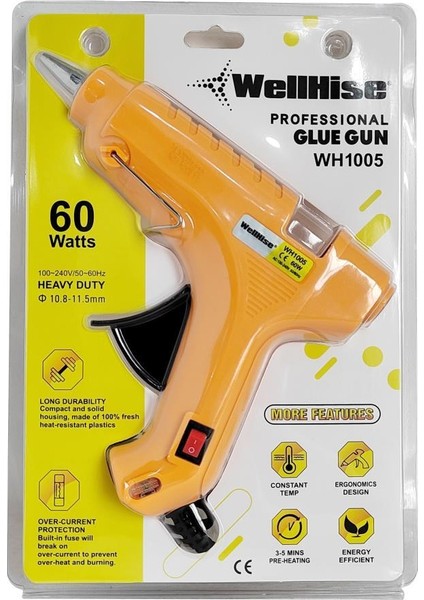 WH1005 60W Sıcak Mum Silikon Tabancası Glue Gun