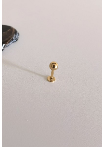 Cerrahi Çelik Top Percing -Top Çapı 4mm-Bar Uzunluğu 8mm-1 Adet