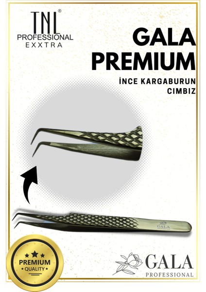 Exxtra Ipek Kirpik Cımbızı Ince Kargaburun Cımbız Gala Premium