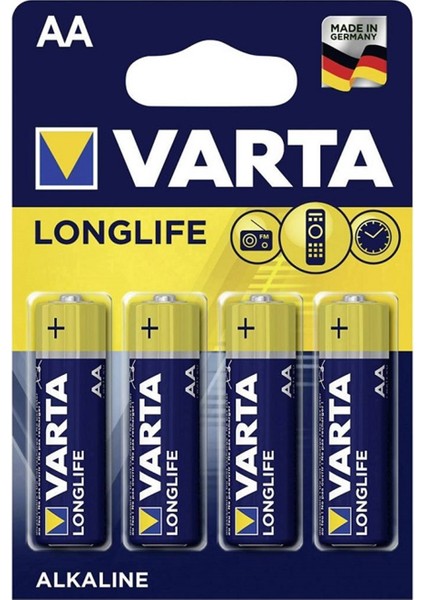 Varta Longlife Alkalin Aa 4'lü Kalem Pil