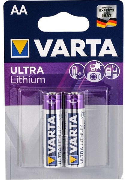 Lityum 6106 Aa Kalem Pil 2li Blister Ambalaj