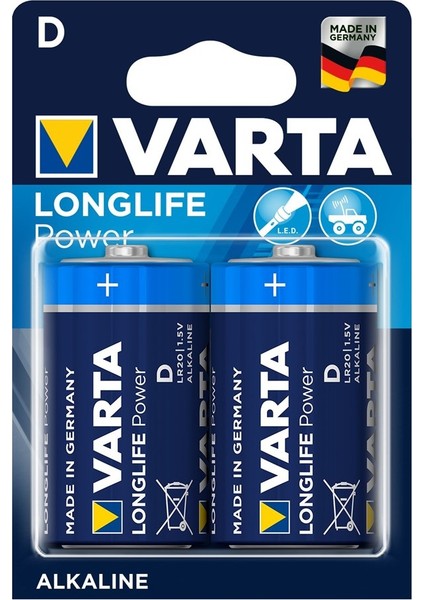 20 Adet Varta High Energy D Büyük Pil Toptan Satış
