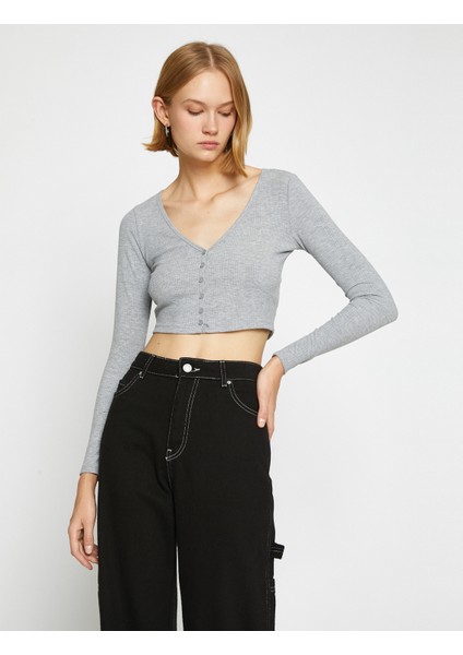 Koton Crop Düğmeli Hırka fiyatları