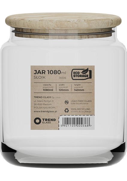 Eko Kavanoz 35536 1080 ml