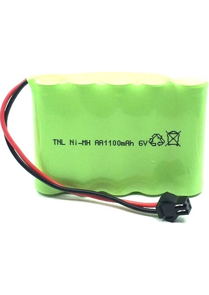 6V 1100MAH Siyah Soketli Oyuncak Araba Pili