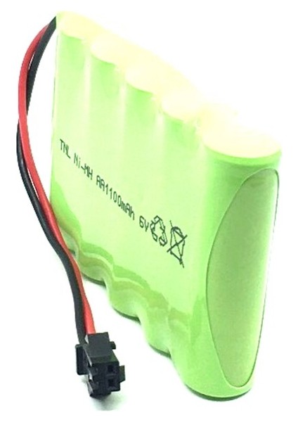 6V 1100MAH Siyah Soketli Oyuncak Araba Pili