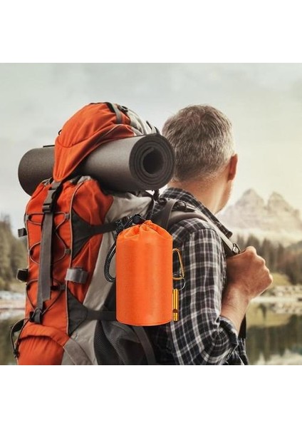 Açık Bivy Acil Uyku Tulumu Kamp Survival Termal Su Geçirmez Acil Dişli Kompakt Rüzgar Geçirmez Kamp Ekipmanları (Turuncu)(Yurt Dışından)