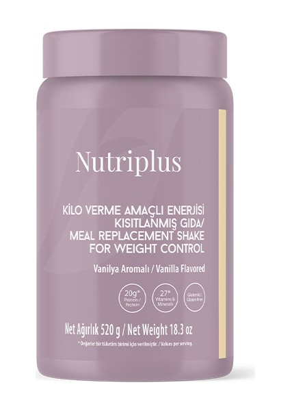 Nutrıplus Shake Vanilya Aromalı