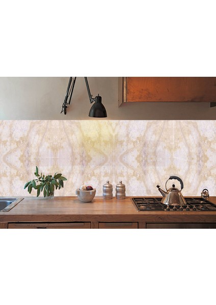 Kendinden Yapışkanlı Bej Mermer Desenli Pvc Panel 41x62 Cm 4 Adet 1 M²