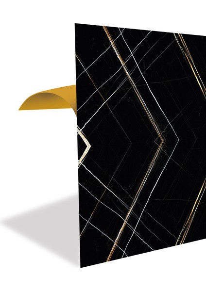 Kendinden Yapışkanlı Siyah Desenli Pvc Panel 41x62 Cm 4 Adet 1 M²