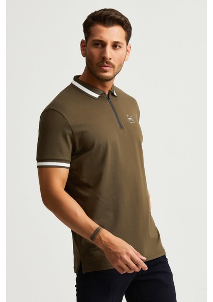 Fermuar Detaylı Polo Yaka T-Shirt (Barakm) fiyatları