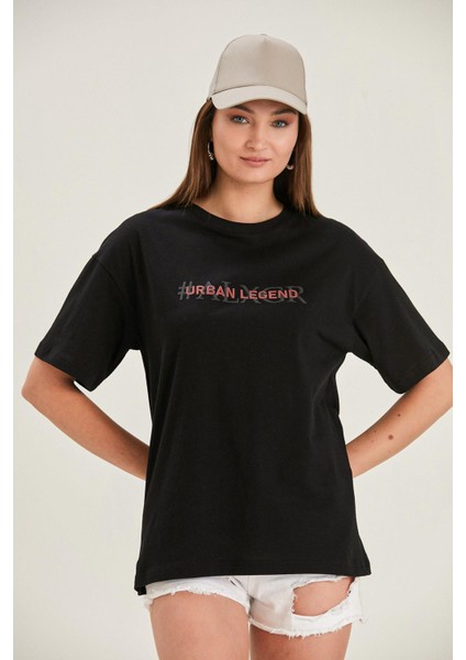Boyfriend Baskılı T-Shirt (UN22-30200)