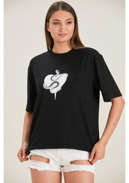 Desenli T-Shirt (B22-38502)