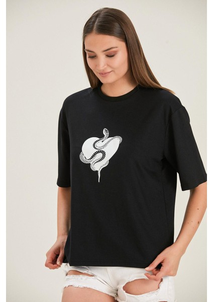 Desenli T-Shirt (B22-38502)