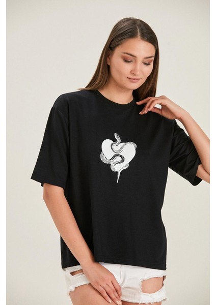 Desenli T-Shirt (B22-38502)