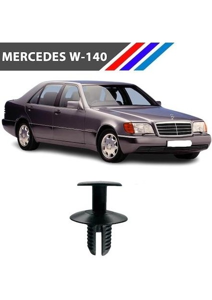Mercedes W140 S Class Davlumbaz Klipsi 81471-911-992 50 Adet