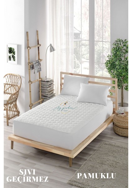 140X200 Sıvı Geçirmez Alez Kapitoneli Fitted Pamuklu Çift Kişilik Tek Kişilik Bebek Alezi Su Yatak Koruyucu