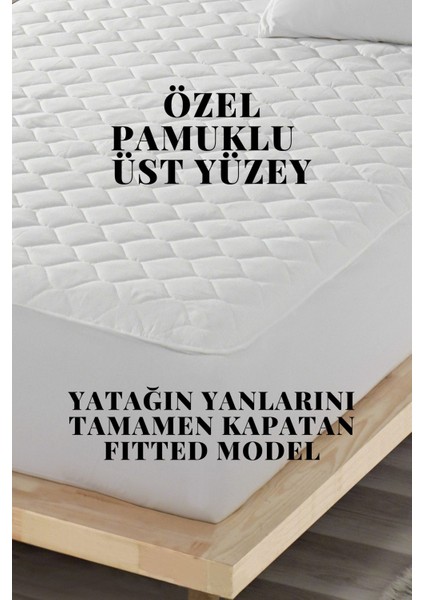 140X200 Sıvı Geçirmez Alez Kapitoneli Fitted Pamuklu Çift Kişilik Tek Kişilik Bebek Alezi Su Yatak Koruyucu