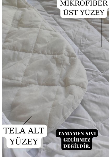 90X190 Alez Kapitoneli Fitted Mikro Yanı Çarşaflı Çift Kişilik Tek Kişilik Bebek Alezi Su Yatak Koruyucu