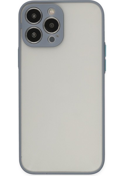 Iphone 13 Pro Max Kılıf Montreal Silikon Kapak - Gri 300099