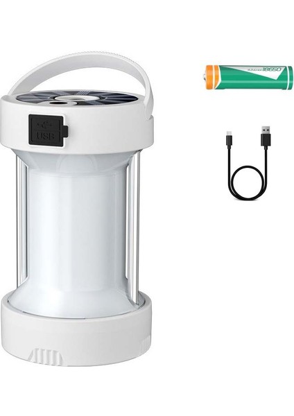Kamp Işık LED Fener Açık Su Geçirmez Acil Taşınabilir USB Şarj Edilebilir Çok Fonksiyonlu Çadır Işık El Feneri (Yurt Dışından)
