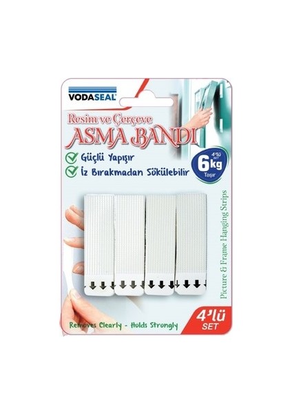 Resim ve Çerçeve Asma Bandı 4'lü Set