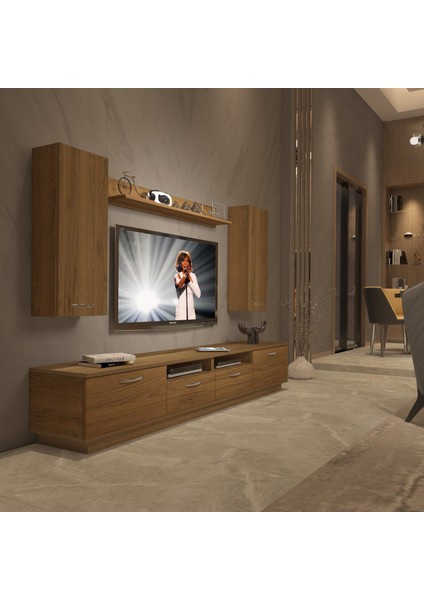Trendstyle 5220D Mdf Tv Ünitesi Tv Sehpası Naturel Pera