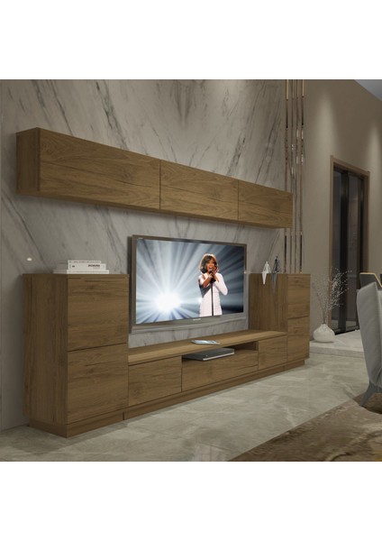 Trendstyle 9s Mdf Tv Ünitesi Tv Sehpası Naturel Pera