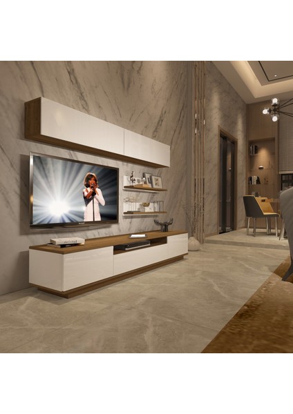 Trendstyle 5s Mdf Tv Ünitesi Tv Sehpası Pera Beyaz