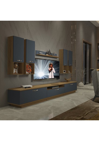 Trendstyle 8da Mdf Tv Ünitesi Tv Sehpası Pera Antrasit
